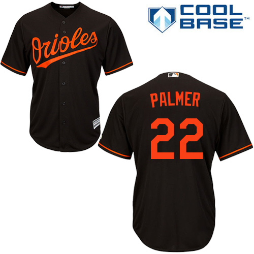 Orioles #22 Jim Palmer Black Cool Base Stitched Youth MLB Jersey - Click Image to Close